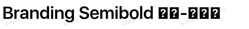 Branding Semibold 半粗字体转换 Branding Semibold 半粗字体转换